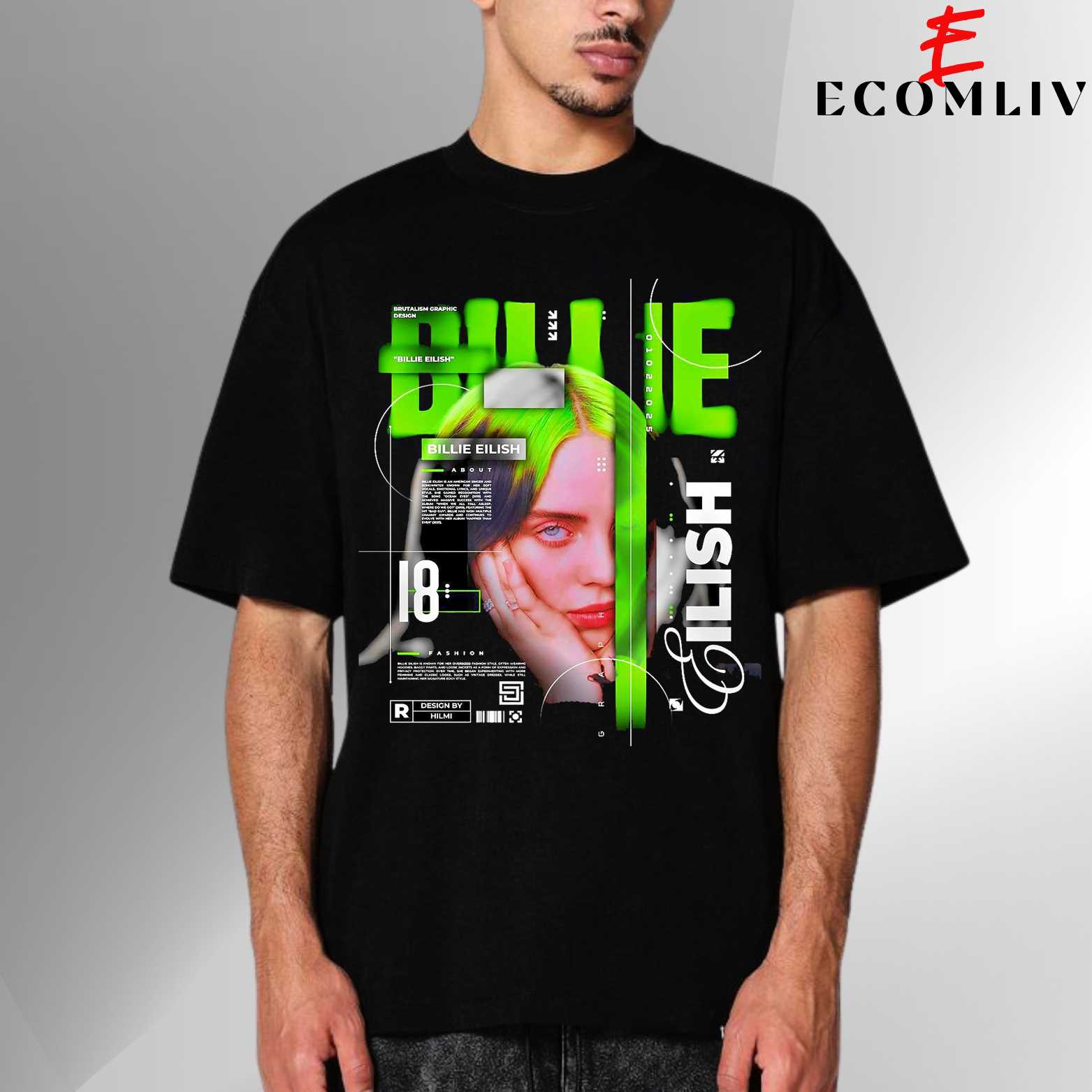 Billie Eilish T-Shirt, Pop Star Unisex Tee, Streetwear Shirt